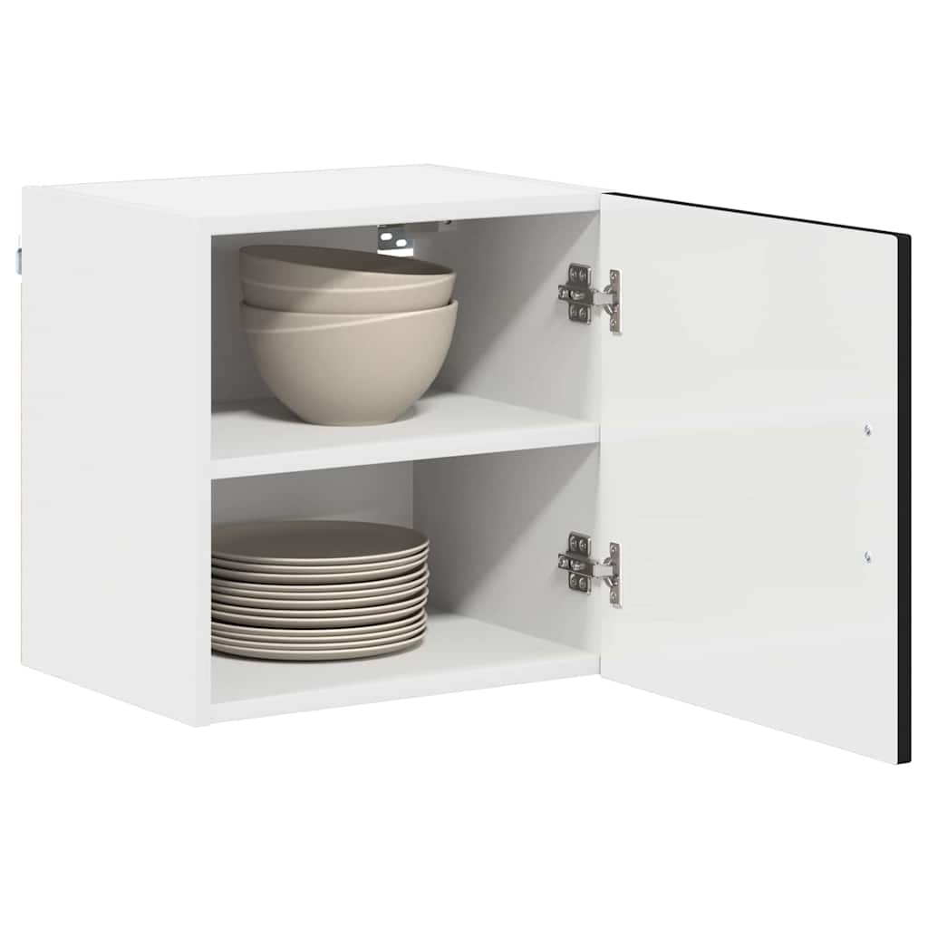 Küchenhängeschrank 2 pcs Schwarz 40 x 31 x 40 cm Holzwerkstoff